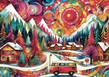 JaCaRou Puzzle - Mountain Meet Motion - 1000 Stukjes