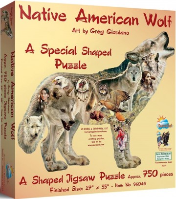 SunsOut - Native American Wolf - 750 Stukjes 2