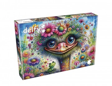 Delfy Puzzle - Ostrich and Friend - 1000 Stukjes 2