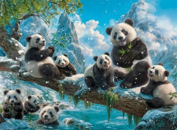 Castorland - Panda's Winter Fun - 2000 Stukjes