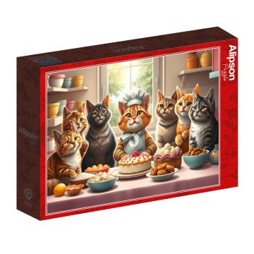 Alipson Puzzle - Chats Patissiers en Action - 1000 Stukjes 2