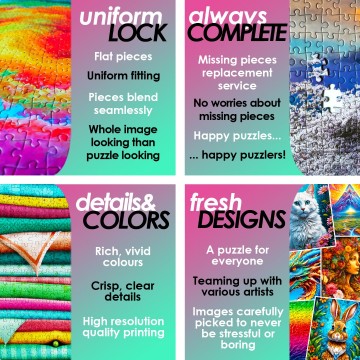 Enjoy Puzzle - Stripes and Blooms - 1000 Stukjes 8