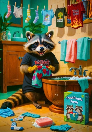 Trefl - Raccoon Laundry Day - 1000 Stukjes