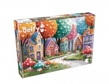 Delfy Puzzle - Rainbow Colored Street - 1000 Stukjes 2