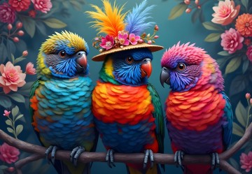 Bluebird Puzzle - Perroquets Arc-en-Ciel - 1000 Stukjes