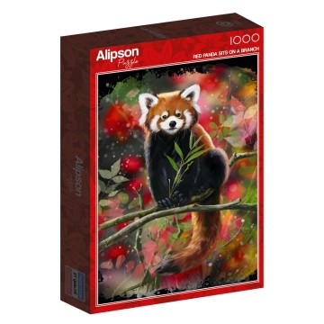 Alipson - Red Panda Sits on a Branch - 1000 Stukjes 2
