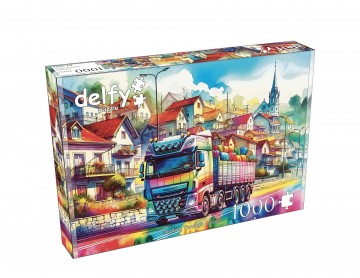 Delfy Puzzle - Rolling Through Colors - 1000 Stukjes 2