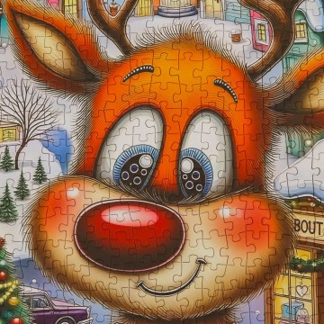 Delfy Puzzle - Rudolph in Town - 1000 Stukjes 3