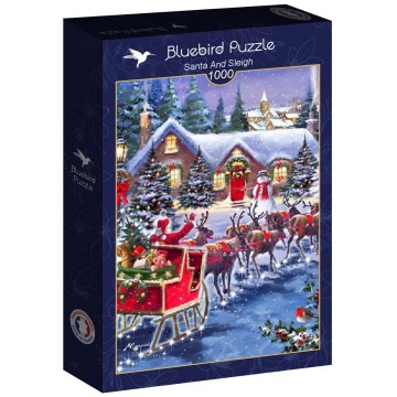Bluebird Puzzle - Santa and Sleigh - 1000 Stukjes 2