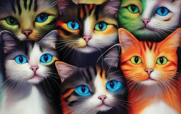 SunsOut - Six Cats The Cat Lady Fantasy - 550 Stukjes