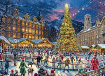 Tucker's Fun Factory - Skating Around the Christmas Tree - 1000 Stukjes