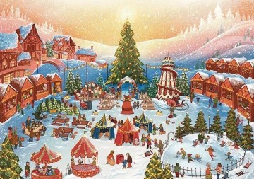 Trevell Puzzle - Snowy Market - 1000 Stukjes