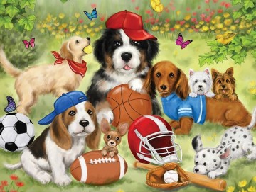 Bits and Pieces - Sporty Pups - 1000 Stukjes