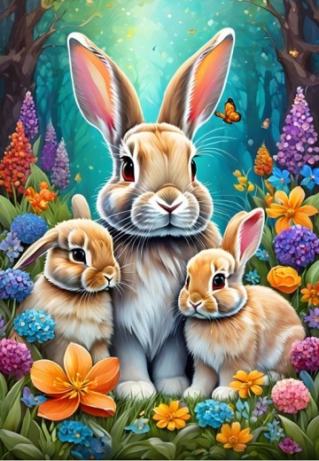 Alipson Puzzle - Spring Bunnies - 1000 Stukjes