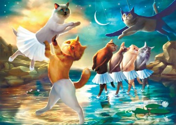 A2Play - Swan Lake Cats - 1000 Stukjes
