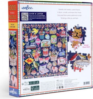 EeBoo - The Cat & The Yarn - 1000 Stukjes 3