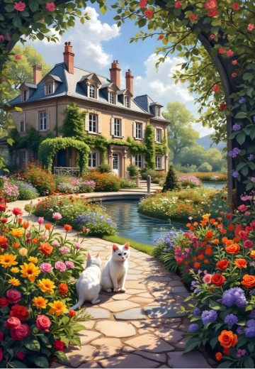 Alipson Puzzle - L'Arche Fleurie du Cottage - 1000 Stukjes