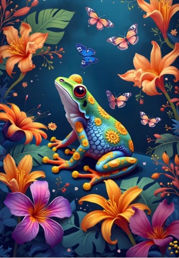 Alipson Puzzle - La Grenouille le Bal des Papillons - 1000 Stukjes