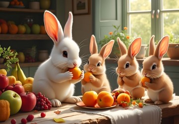 Alipson Puzzle - Les Festin des Petits Lapins - 1000 Stukjes