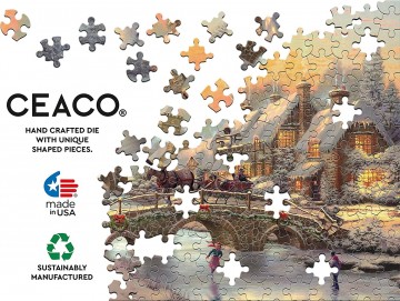 Ceaco - Thomas Kinkade Christmas Multipack - 4 x 500 Stukjes 4