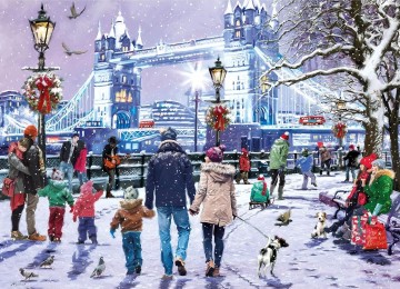Gibsons - Tower Bridge at Christmas - 1000 Stukjes