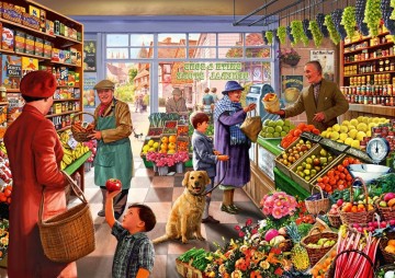Bluebird Puzzle - Village Greengrocer - 3000 Stukjes
