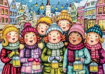 Delfy Puzzle - Winter Choir Harmony - 1000 Stukjes