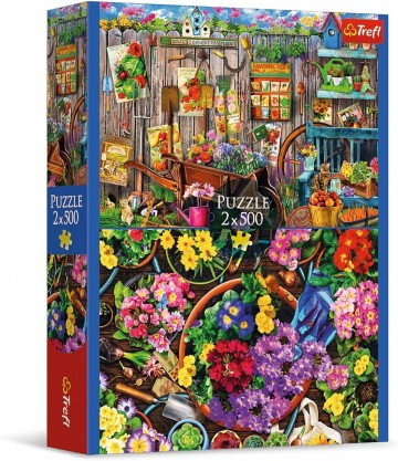 Trefl - Working in the Garden - 2 x 500 Stukjes 2