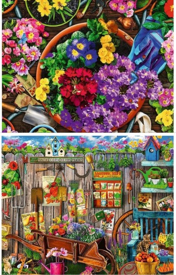Trefl - Working in the Garden - 2 x 500 Stukjes